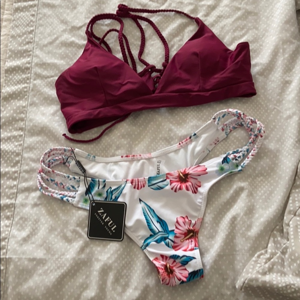 Sexy cheeky bikini floral swimsuit beach pool festival ready